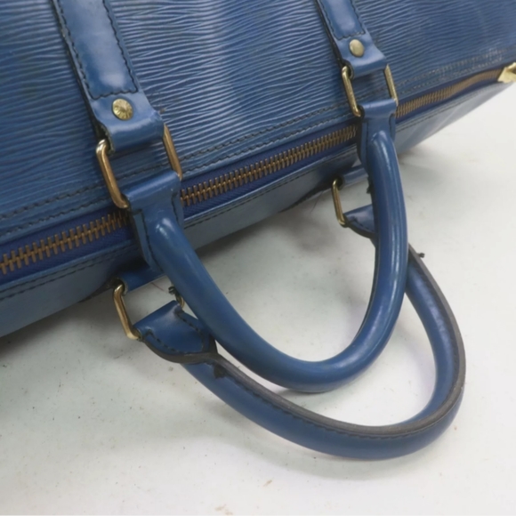 Louis Vuitton Blue epi keepall 50 - Picture 4 of 8